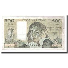 França, 500 Francs, 1991, 1991-01-03, VF(20-25), Fayette:71.46, KM:156h