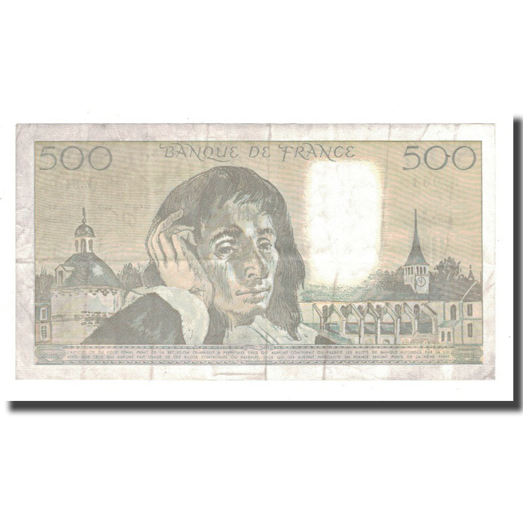França, 500 Francs, 1991, 1991-01-03, VF(20-25), Fayette:71.46, KM:156h