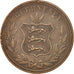 GUERNSEY, 8 Doubles, 1864, Heaton, KM #7, EF(40-45), Bronze, 31.6, 8.74