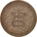 GUERNSEY, 8 Doubles, 1864, Heaton, KM #7, EF(40-45), Bronze, 31.6, 8.74