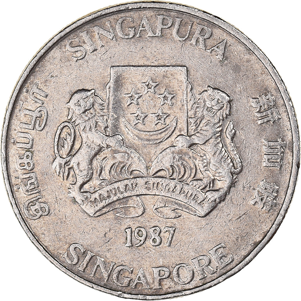 Munten, Singapur, 20 Cents, 1987
