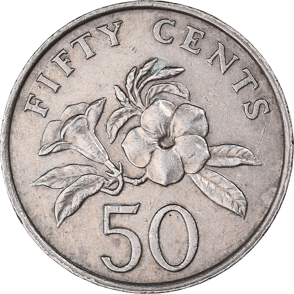 Moeda, Singapura, 50 Cents, 1986