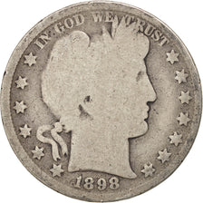 UNITED STATES, Barber Half Dollar, Half Dollar, 1898, U.S. Mint, KM #116,...