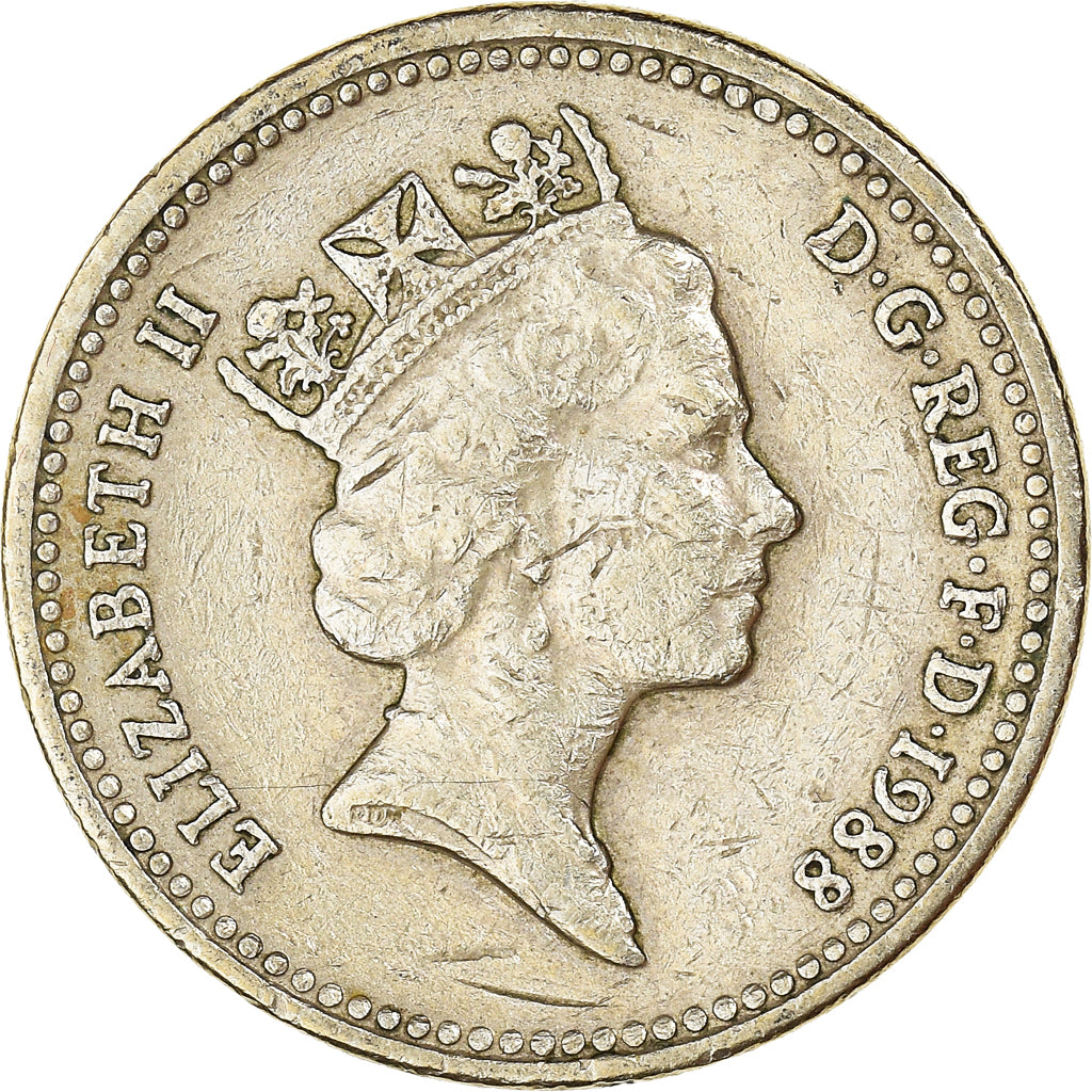 Münze, Großbritannien, Pound, 1988