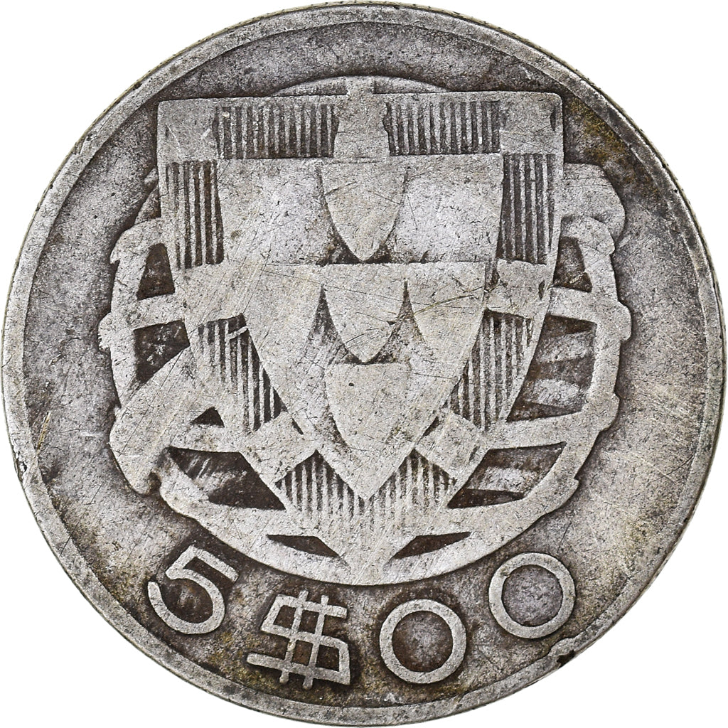 Moneda, Portugal, 5 Escudos, 1942