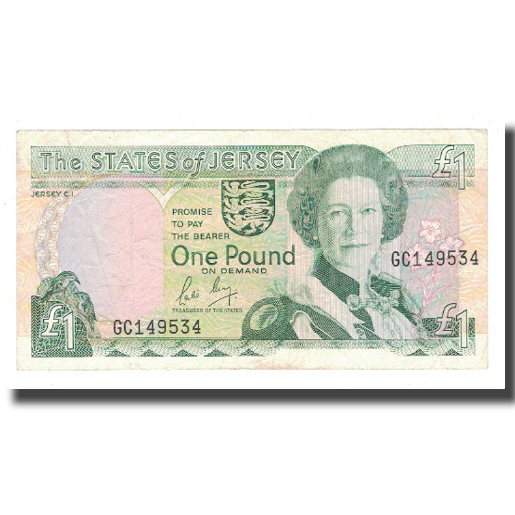 Banknote, Jersey, 1 Pound, KM:11b, VF(20-25)