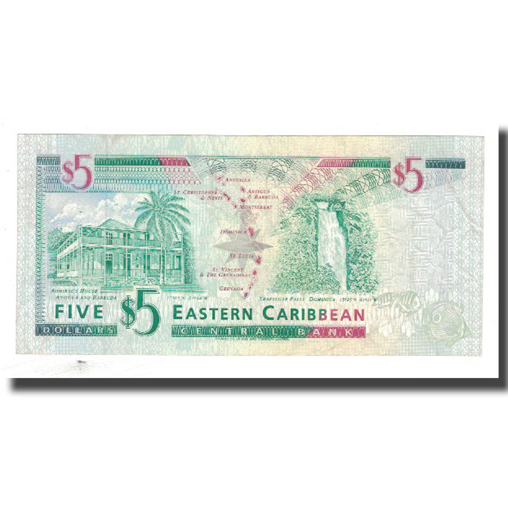 Banknote, East Caribbean States, 5 Dollars, KM:42l, VF(20-25)