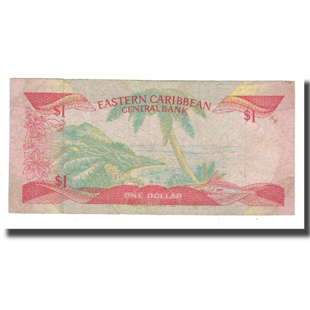 Billet, Etats des caraibes orientales, 1 Dollar, KM:17g, B+