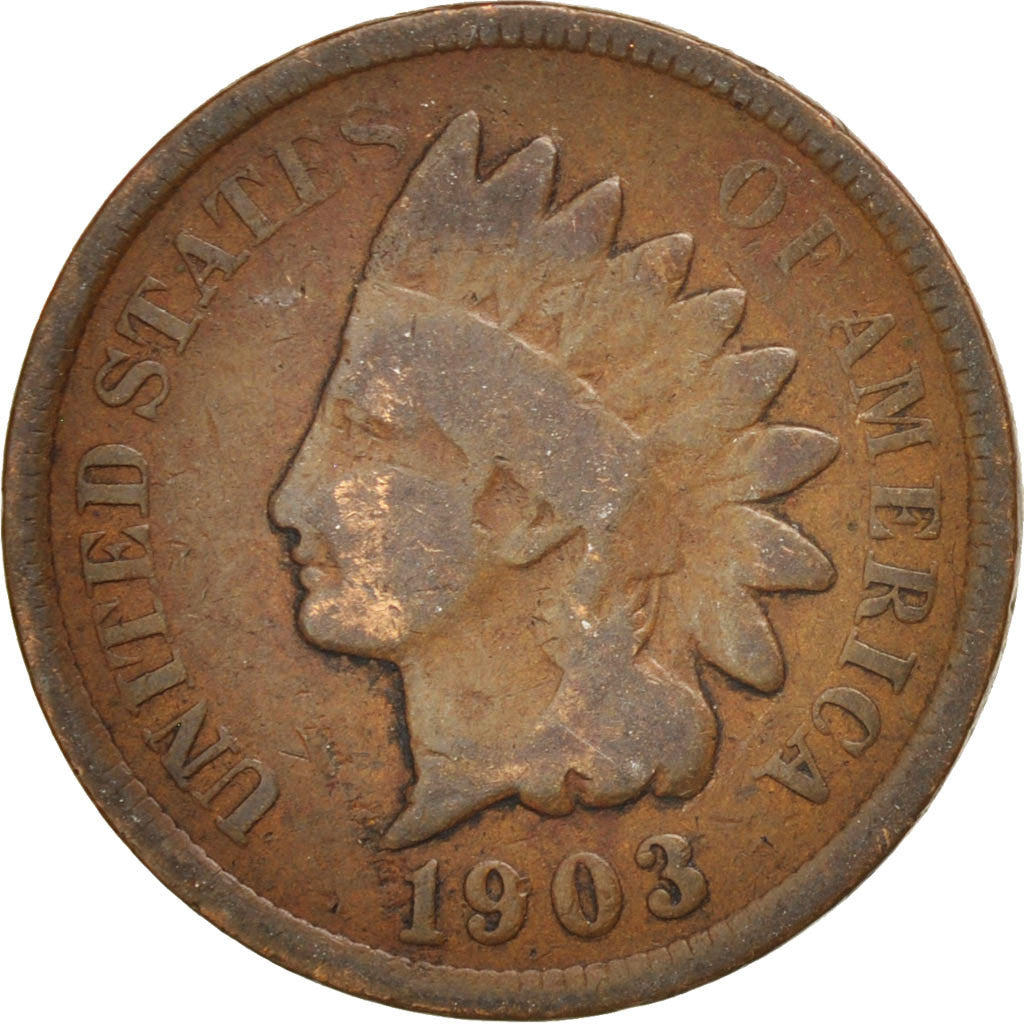 UNITED STATES, Indian Head Cent, Cent, 1903, U.S. Mint, KM #90a, VF(20-25),...