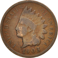 UNITED STATES, Indian Head Cent, Cent, 1903, U.S. Mint, KM #90a, VF(20-25),...