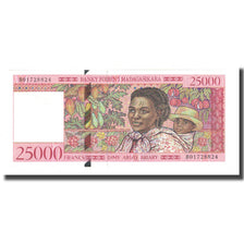 Banknote, Madagascar, 25,000 Francs = 5000 Ariary, KM:82, UNC(63)