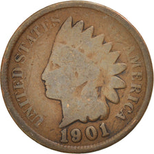 UNITED STATES, Indian Head Cent, Cent, 1901, U.S. Mint, KM #90a, VF(20-25),...