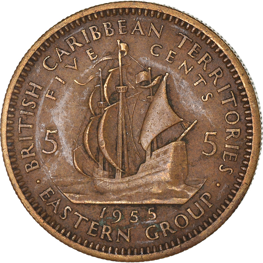Moneda, Estados del Caribe Oriental , 5 Cents, 1955