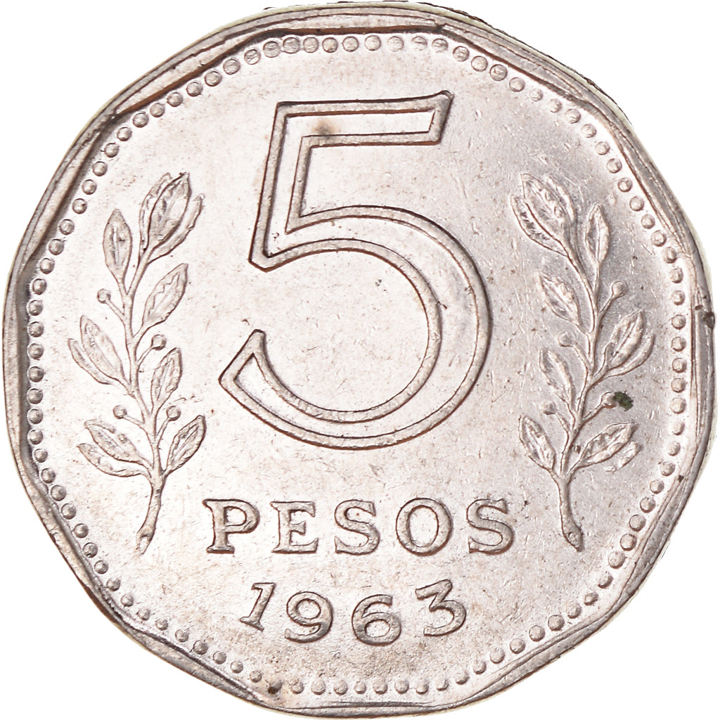 Moneda, Argentina, 5 Pesos, 1963