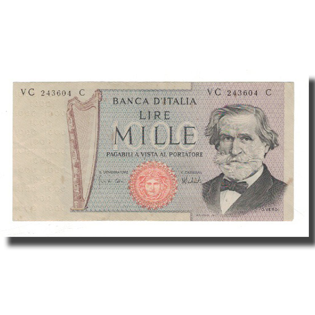 Banknote, Italy, 1000 Lire, 1975, 1975-08-05, KM:101d, VF(30-35)