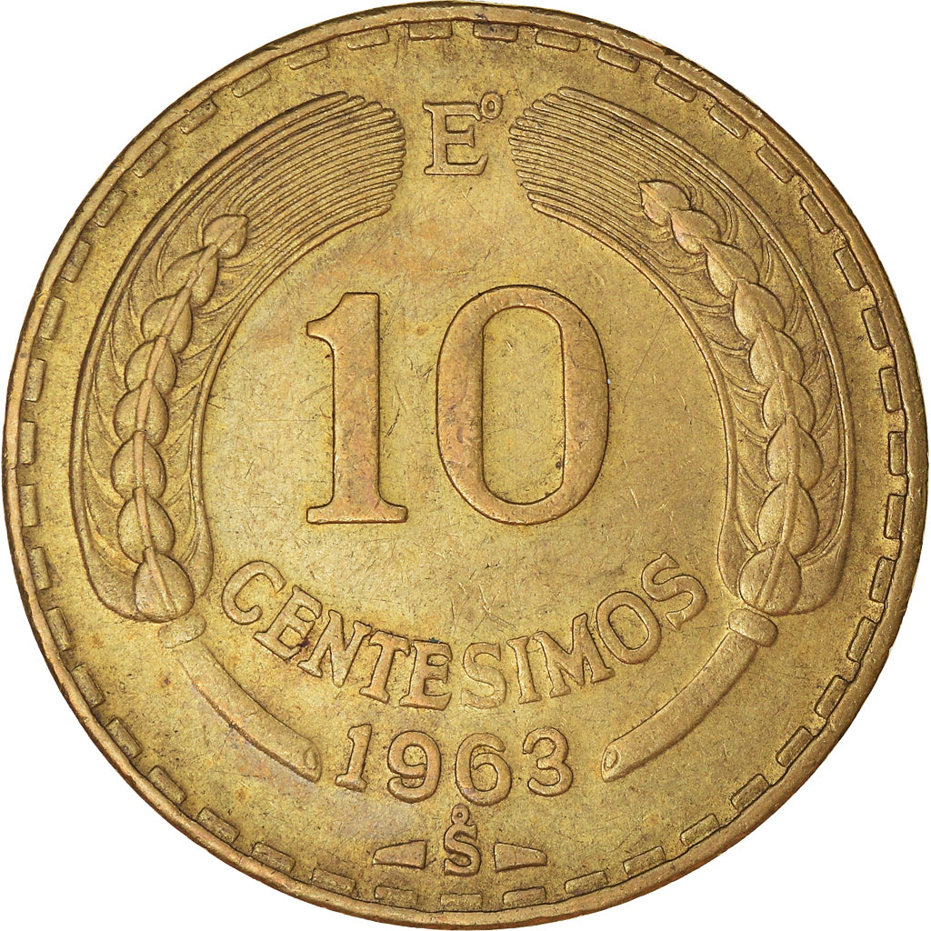 Moneda, Chile, 10 Centesimos, 1963