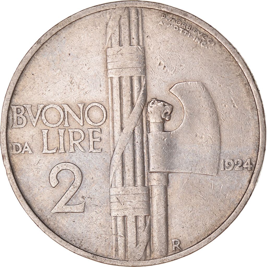 Monnaie, Italie, 2 Lire, 1924