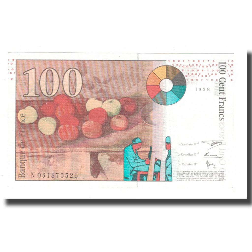 França, 100 Francs, 1998, UNC(65-70), Fayette:74.2, KM:158a