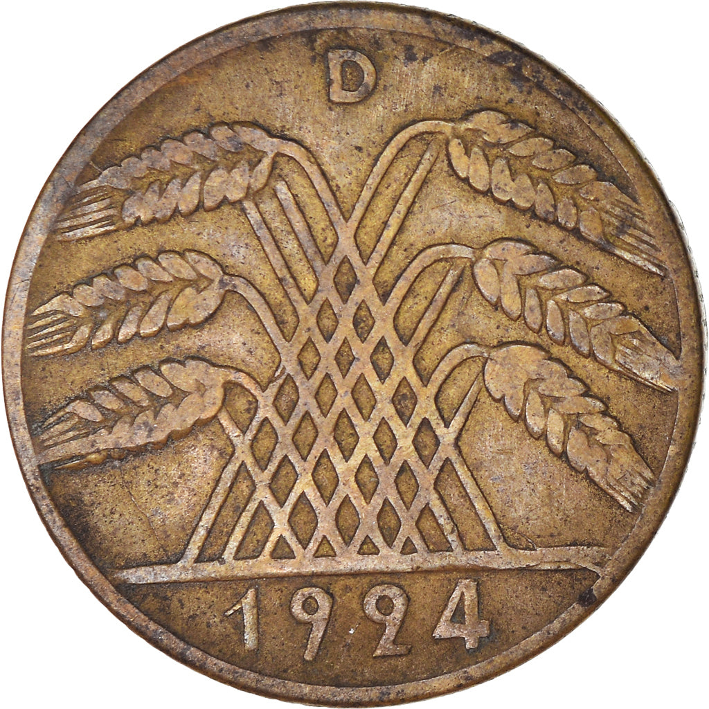 Monnaie, Allemagne, République de Weimar, 10 Rentenpfennig, 1924, Munich, TB+