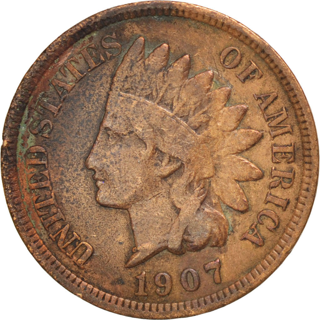UNITED STATES, Indian Head Cent, Cent, 1907, U.S. Mint, KM #90a, EF(40-45),...