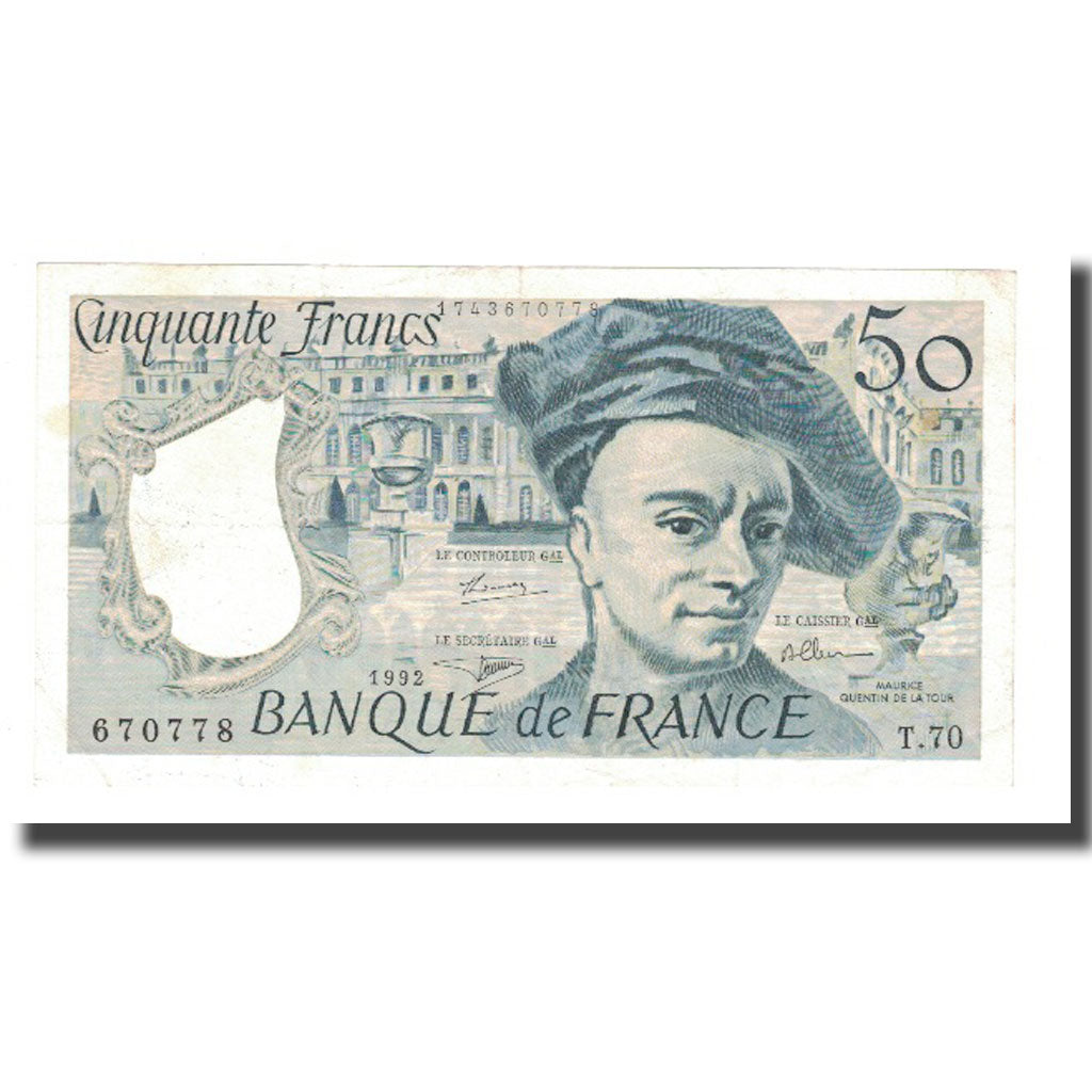 France, 50 Francs, 1992, EF(40-45), Fayette:67.18, KM:152f