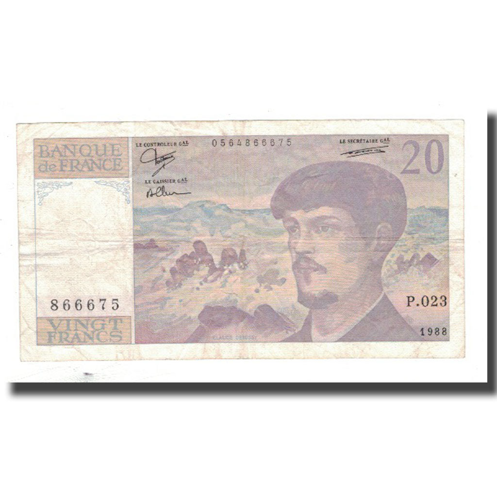 France, 20 Francs, 1988, TB, Fayette:66.9, KM:151c