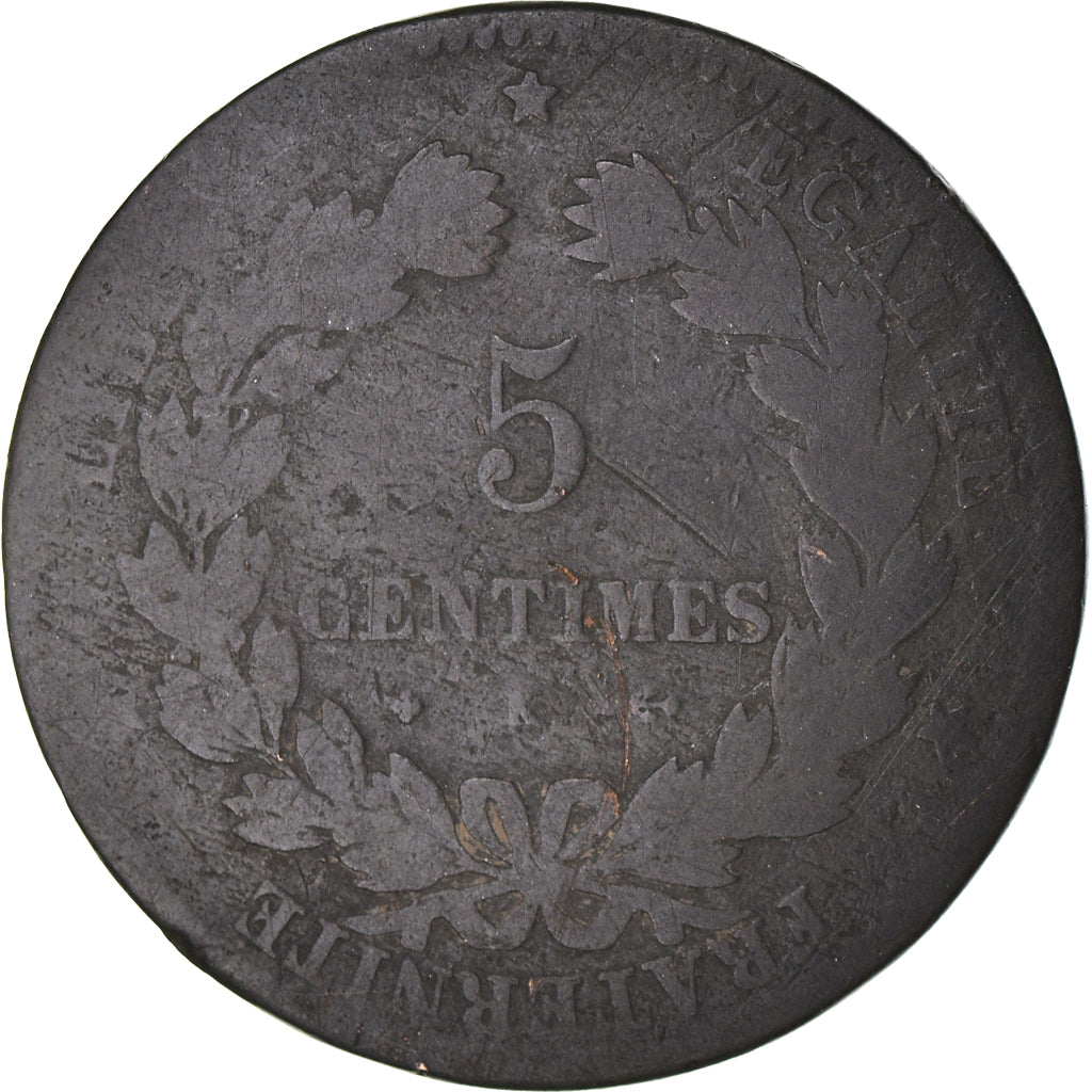 Moneta, Francja, 5 Centimes, 1874