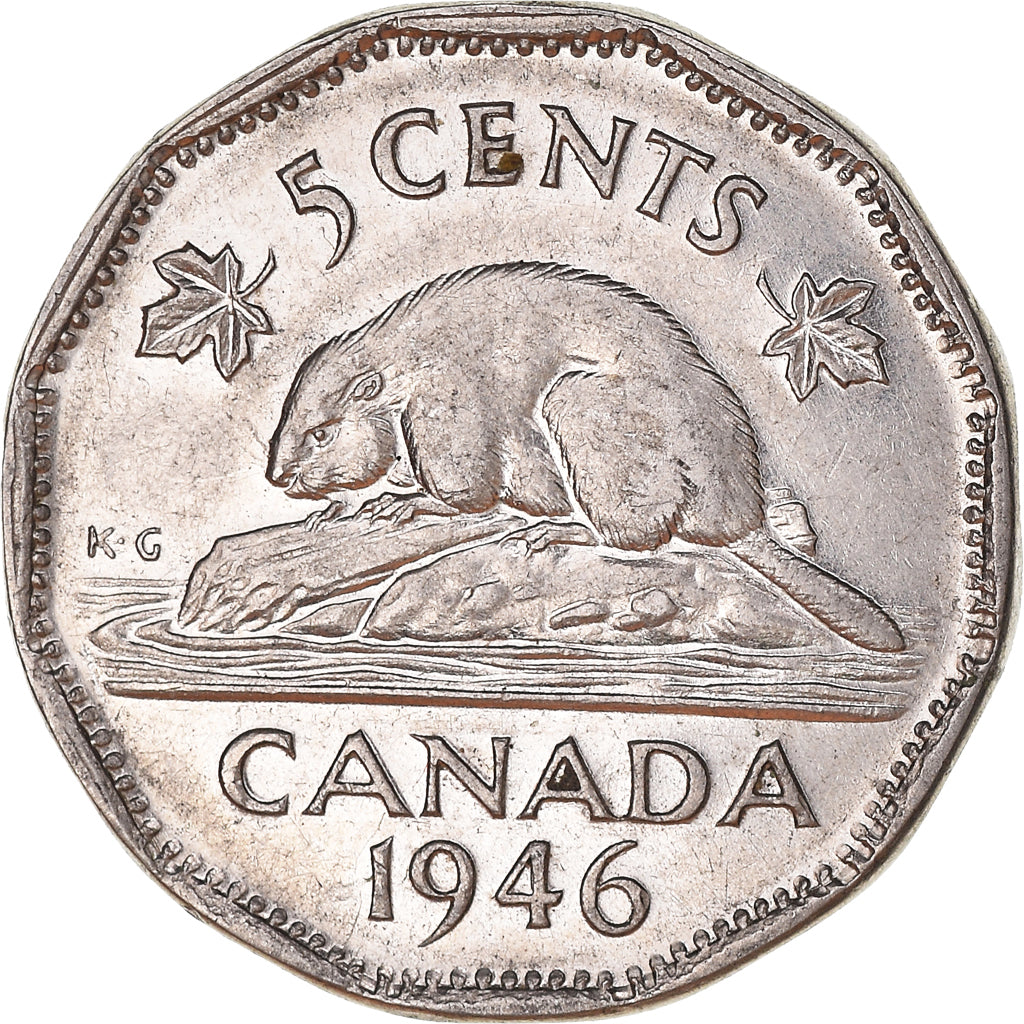 Monnaie, Canada, 5 Cents, 1946