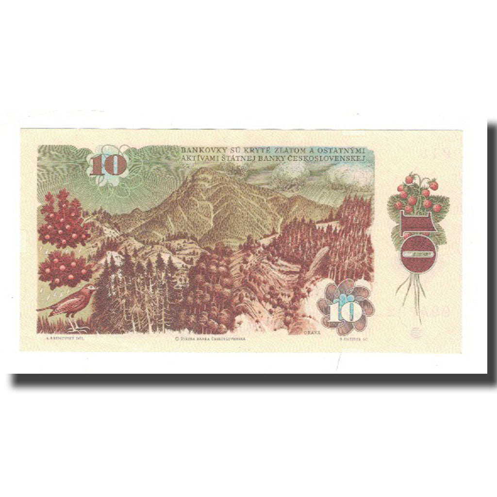 Banknote, Czechoslovakia, 10 Korun, 1986, KM:94, UNC(60-62)
