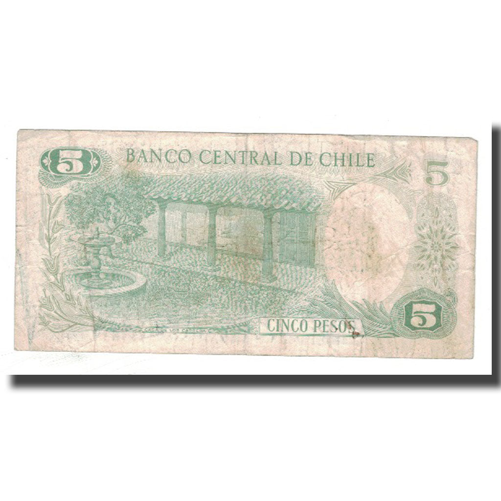 Banknote, Chile, 5 Pesos, 1975, KM:149a, VF(20-25)