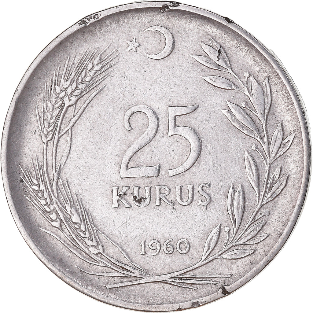 Moneta, Turchia, 25 Kurus, 1960