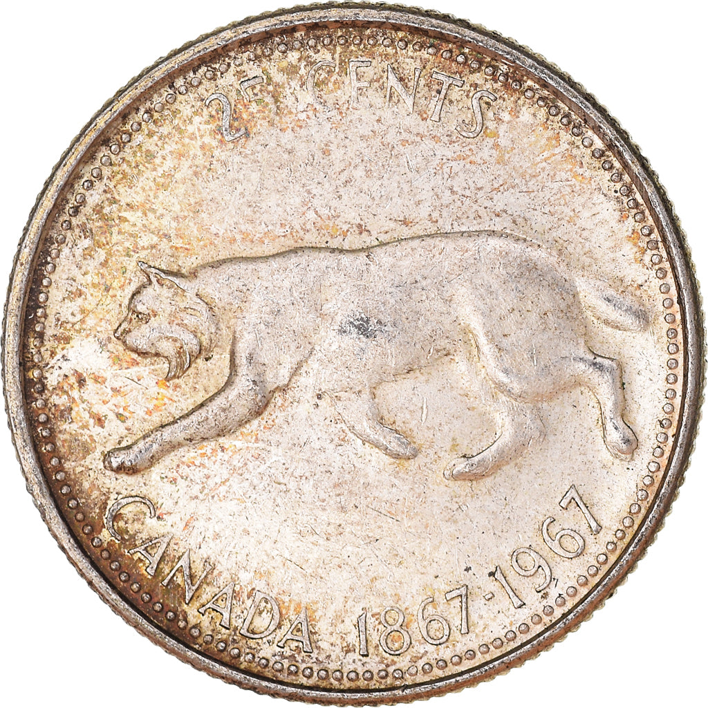 Coin, Canada, 25 Cents, 1967