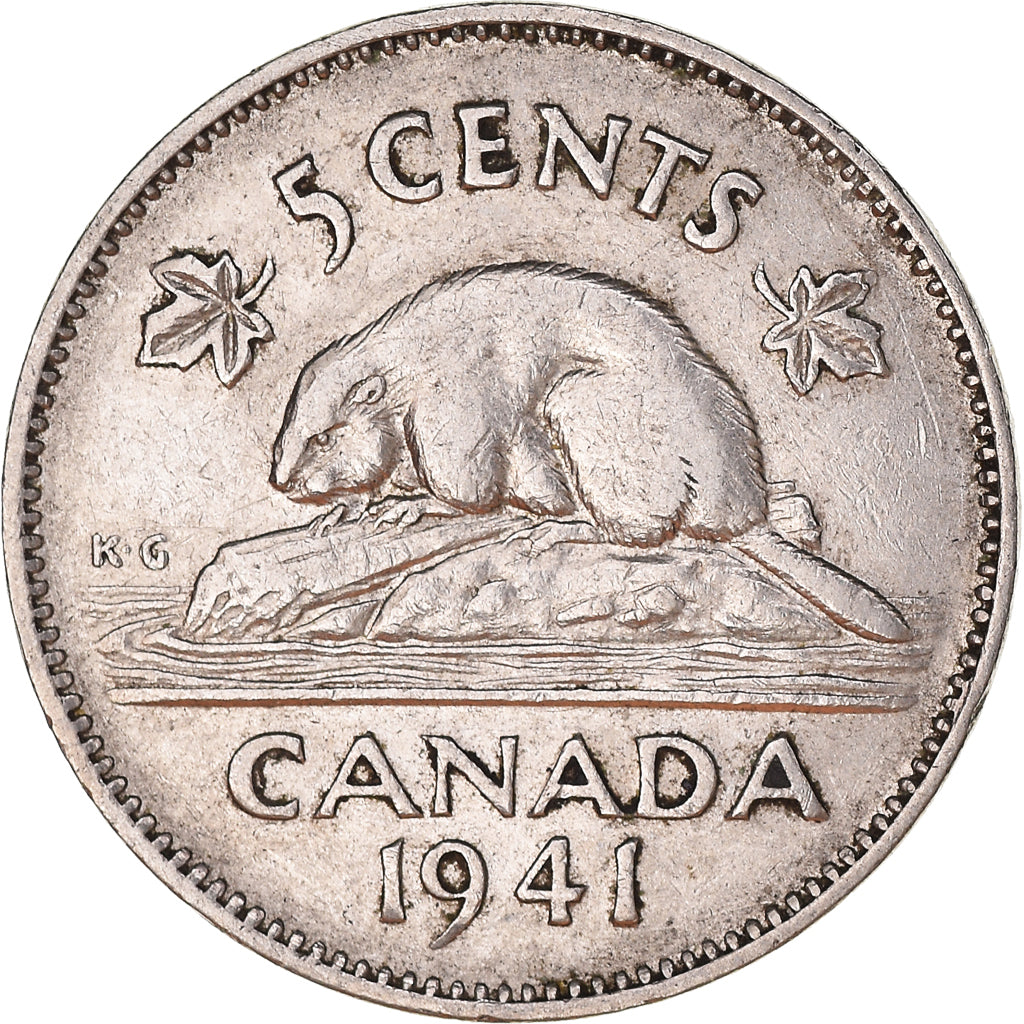 Coin, Canada, 5 Cents, 1941