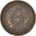 ARGENTINA, 2 Centavos, 1889, KM #33, EF(40-45), Bronze, 30, 9.91
