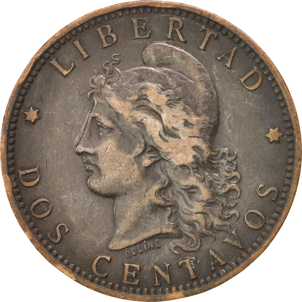 Argentina, 2 Centavos, 1889, BB, Bronzo, KM:33