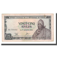 Banknote, Guinea, 25 Sylis, 1960, 1960-03-01, KM:17, F(12-15)