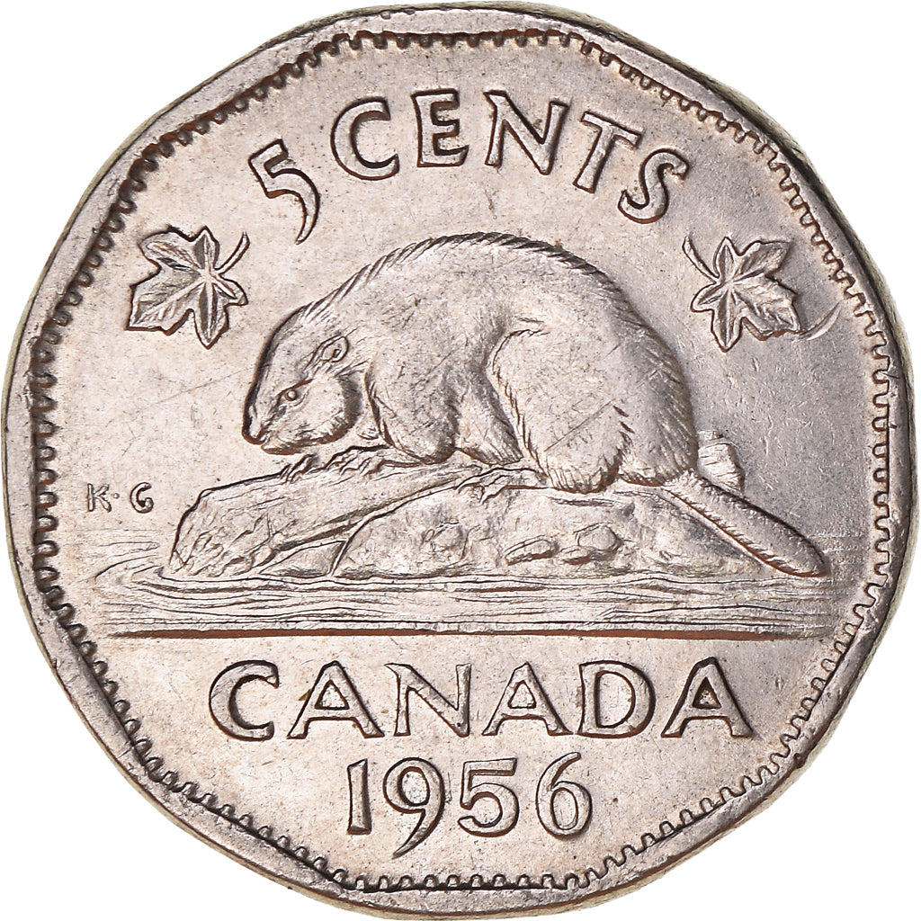 Monnaie, Canada, 5 Cents, 1956