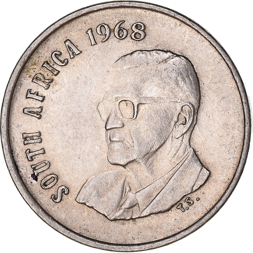 Moneda, Sudáfrica, 5 Cents, 1968