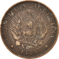 Argentine, République, 2 Centavos 1890, KM 33