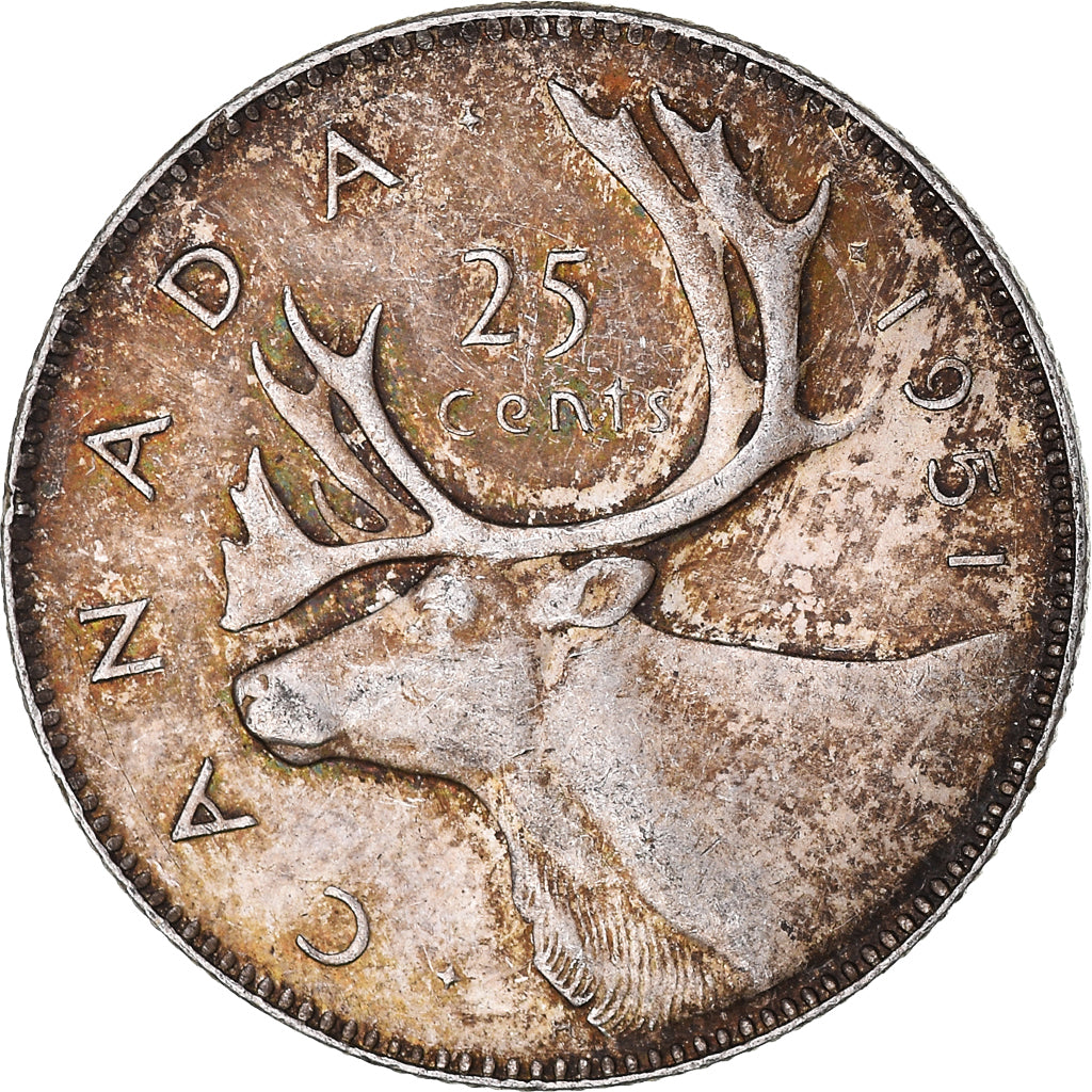 Munten, Canada, 25 Cents, 1951