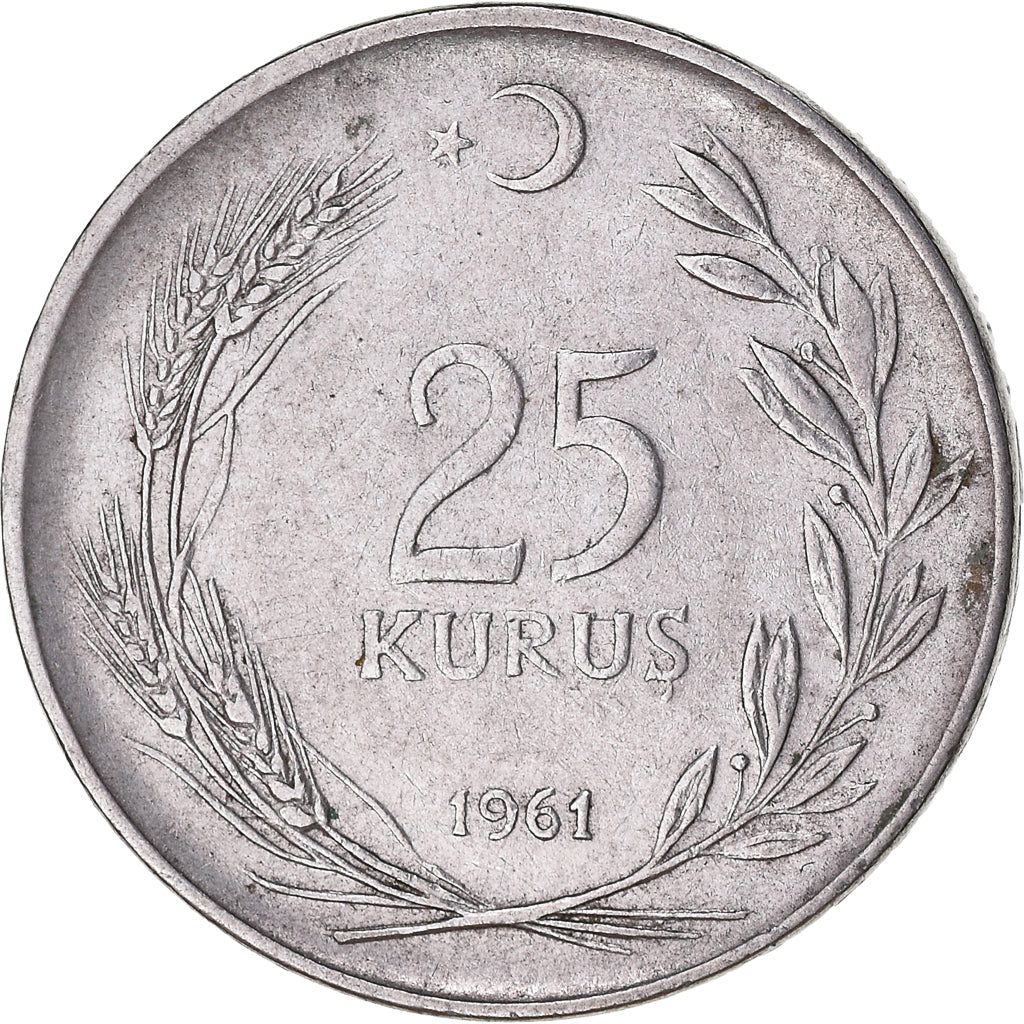 Moneta, Turchia, 25 Kurus, 1961