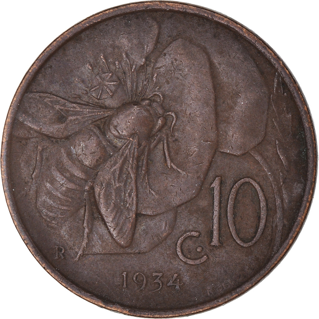 Monnaie, Italie, 10 Centesimi, 1934