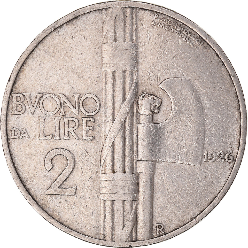 Münze, Italien, 2 Lire, 1926