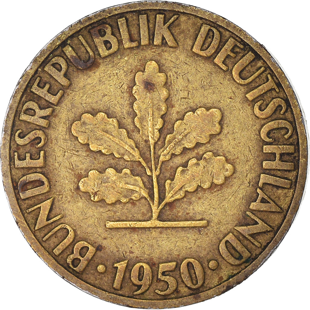 Munten, Federale Duitse Republiek, 5 Pfennig, 1950