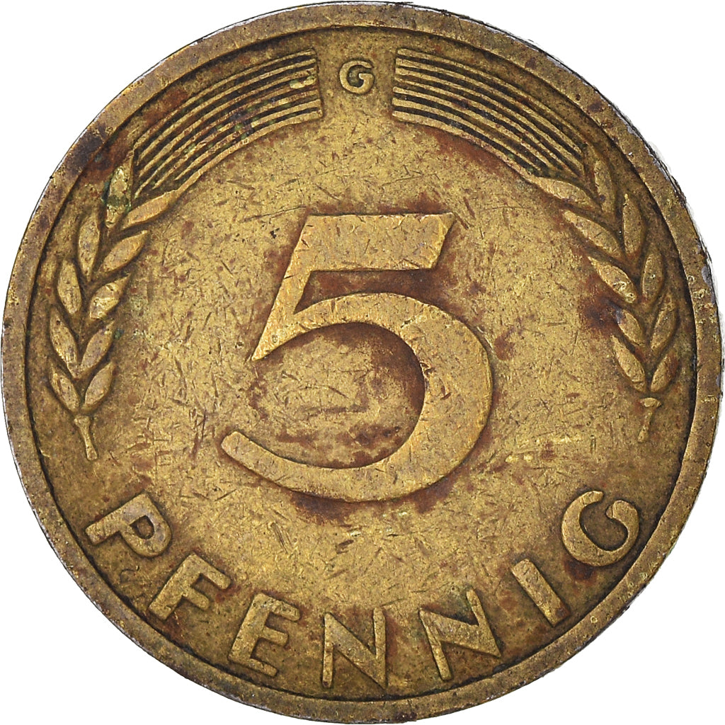 Munten, Federale Duitse Republiek, 5 Pfennig, 1950
