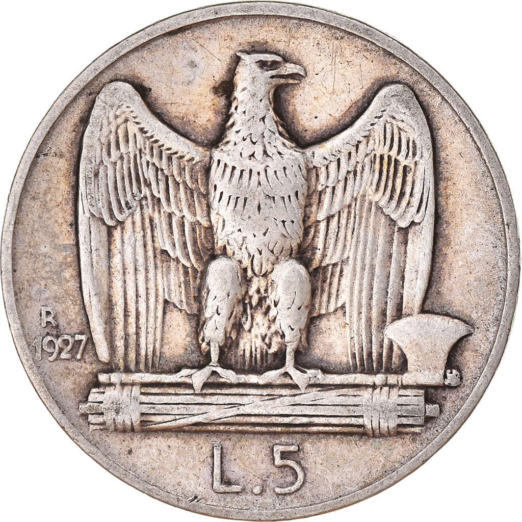 Moneda, Italia, 5 Lire, 1927