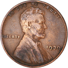 Coin, United States, Cent, 1939