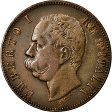 Moneta, Włochy, Umberto I, 10 Centesimi, 1893, Birmingham, EF(40-45), Miedź
