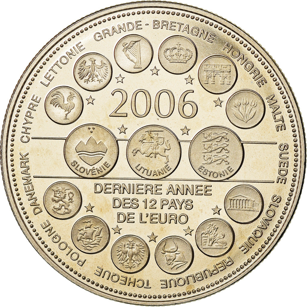 France, Médaille, L'Europe des XXV, Dernière Année des 12 Pays de l'Euro