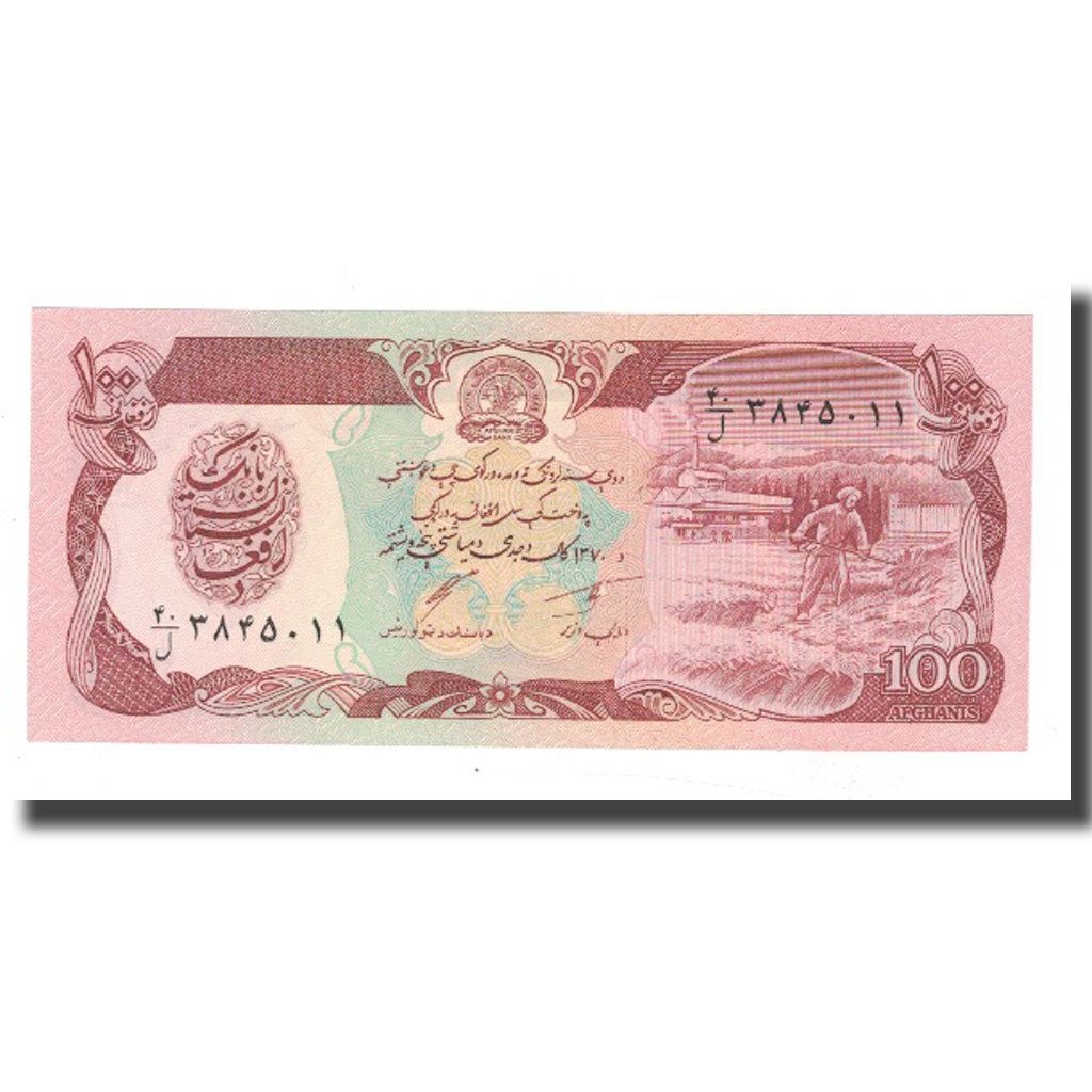 Banknote, Afghanistan, 100 Afghanis, SH1340 (1961), KM:58c, UNC(65-70)